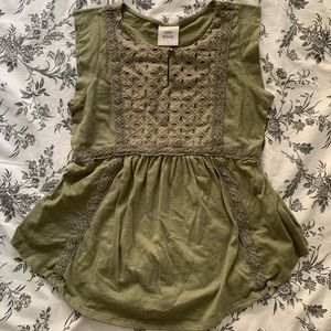 Olive Babydoll Top